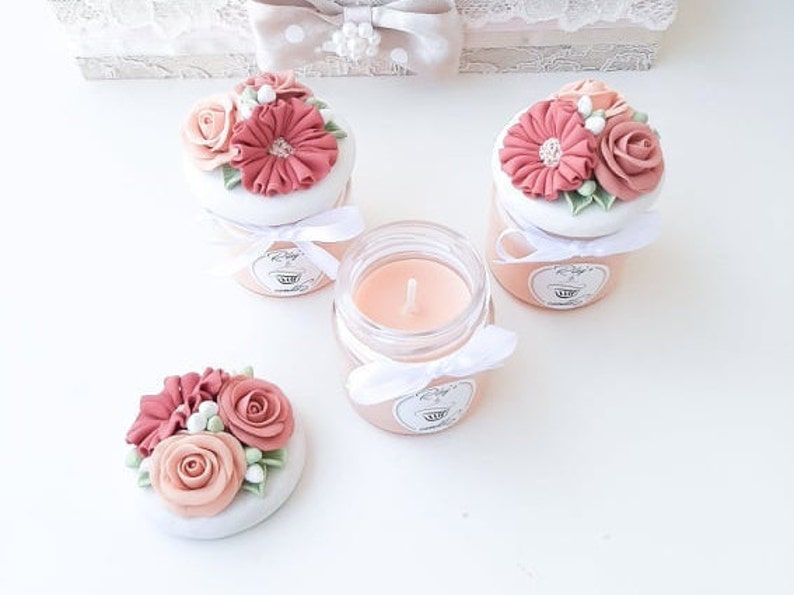 Floral Bridal Shower Favor Flower Bridal Shower Favor Peach Etsy