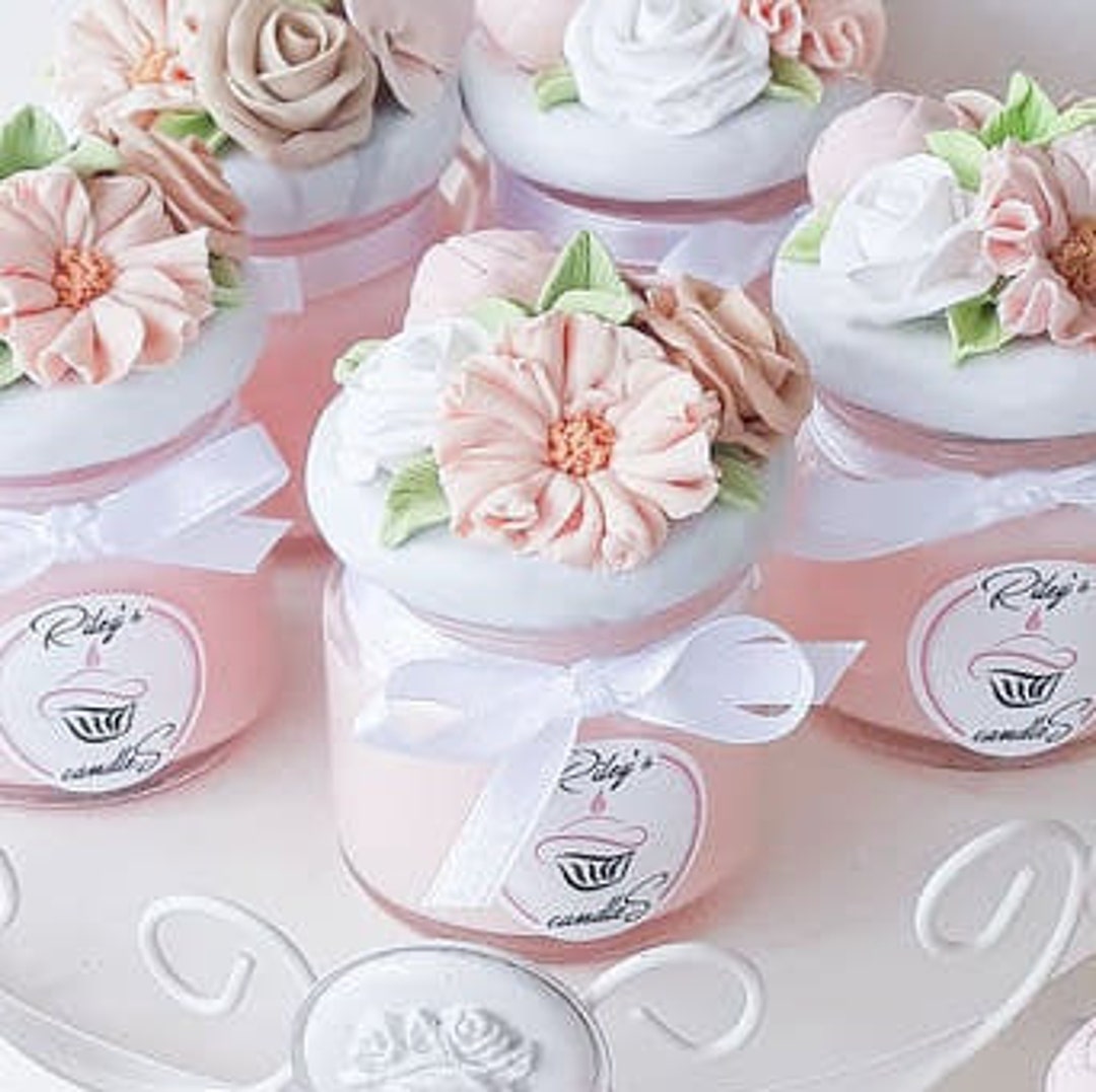 Luxury Bridal Shower Favors Personalized Candle Favors Wedding Favors