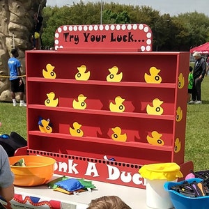 Target Gallery, Duck Shooting Gallery, Dunk a Duck Game, Lawn Games, Carnival Games, Backyard Game, carnival booth game, Birthday Party Game image 1