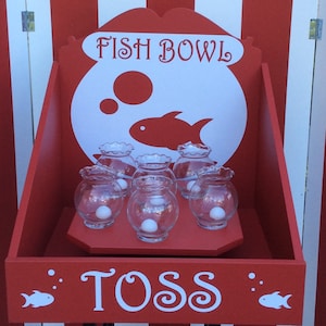 Carnival games, Fish Bowl Toss Carnival Game, lawn games, outdoor games, carnival booth games, festival games, midway games, trade show game