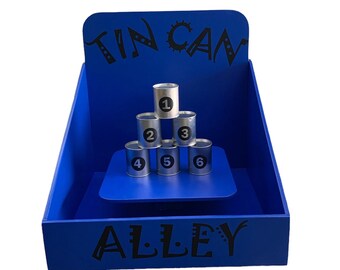 Tin Can Alley, Carnival Games, Target Gallery, trade show display, Lawn Game, tin can toss, carnival booth games,  carnival theme party