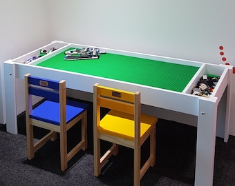 Building bricks table, Activity table, Building blocks table, kids table, train table, art table, kids desk, playroom,