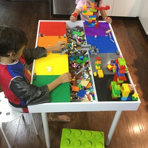 Tall Building bricks table, building blocks table , kids table with storage, art table, train table, playroom