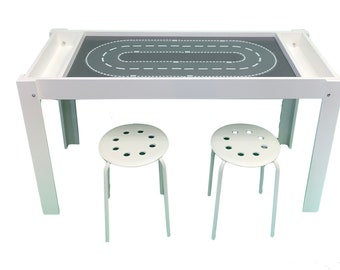 Kids activity table with storage, Building bricks table, train table, kids table, compatible with all brick, playroom