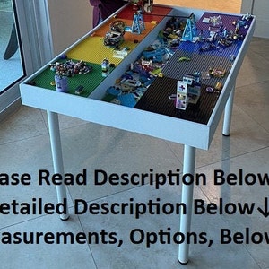 Building bricks table, kids building blocks table , kids large table with storage, train table, art table, playroom image 2