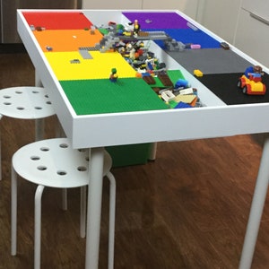 Building bricks table, kids building blocks table , kids large table with storage, train table, art table, playroom image 9