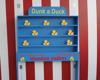 Duck Shooting Gallery, Target Gallery, Dunk a Duck Game, Lawn Game, Carnival Games, Backyard Game, carnival theme party, carnival booth game