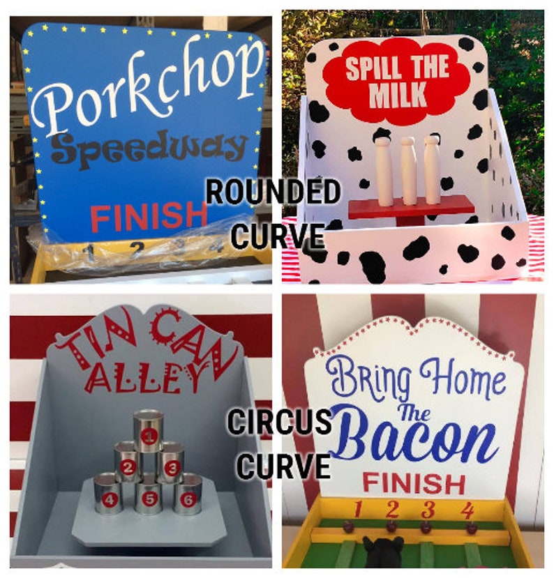 Pig Race Game, Lawn Games, Carnival Games, Backyard Game, Carnival theme party, Bacon Run Game, Birthday Party Games, carnival booth games image 4