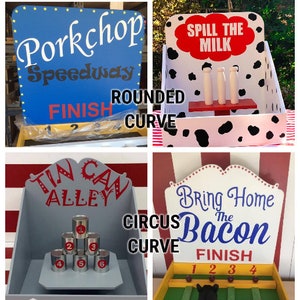 Pig Race Game, Lawn Game, Carnival Games, Backyard Game, Carnival booth Games, Bacon Run Game, Birthday Party Games, carnival theme party image 8