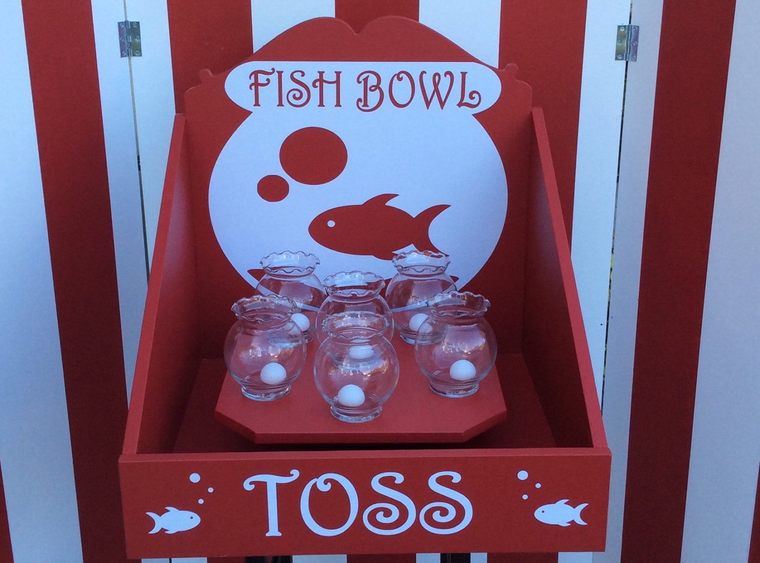 Fish Bowl Toss Carnival Game Target Gallery trade show Lawn Etsy
