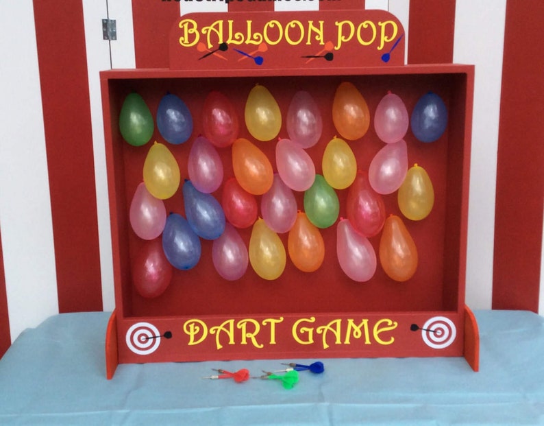 Balloon Pop Dart Game Target Gallery Balloon Carnival Game Etsy