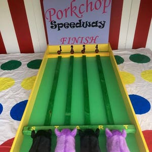 Pig Race Game, Lawn Games, Carnival Games, Backyard Game, Carnival theme party, Bacon Run Game, Birthday Party Games, carnival booth games image 10