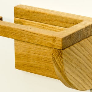 Toilet paper holder made of wood, toilet paper holder, roll left side Eiche Vollholz