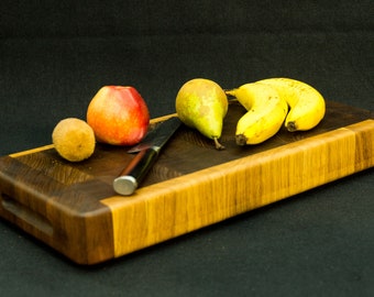 Large cutting board made of endwood/endwood, oak and eucalyptus