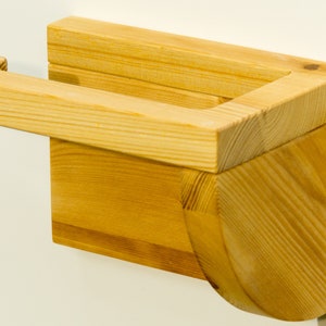 Toilet paper holder made of wood, toilet paper holder, roll left side Nadelholz