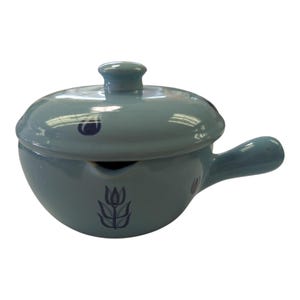 1950s Cronin Blue Tulip Soup/Casserole Crock