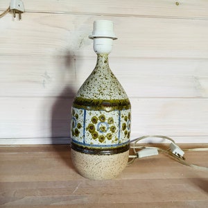 Danish vintage ceramic table lamp base made in Bornholm- medium size and in perfect condition- mid century stoneware