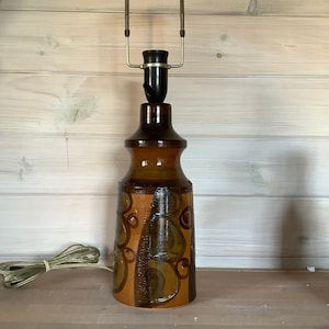 Beautiful danish vintage ceramic table lamp base medium/ large size- mid century