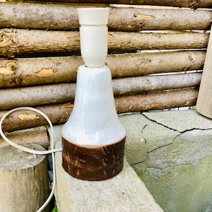 Beautiful danish ceramic lamp base with a elegant glaze in nature colors.