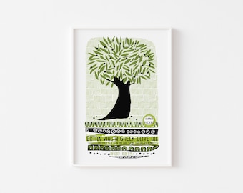 Art Print - Olive Tree - Greek Olives - Greek Illustration