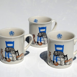 90ml Espressotasse Griechische Katzen - All So Lovely - Griechischer Kaffee - Griechische Tasse - Griechisch Geschenk - Griechisches Katzen Geschenk