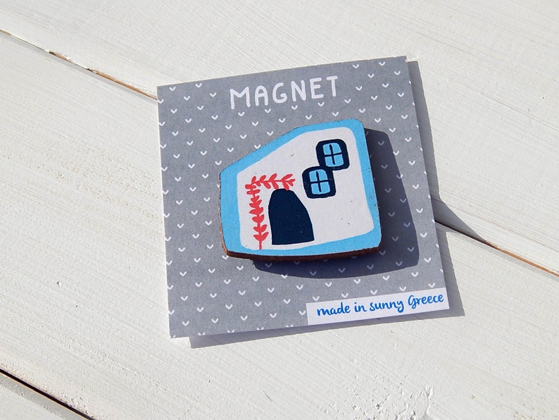 Greek Island House Magnet
