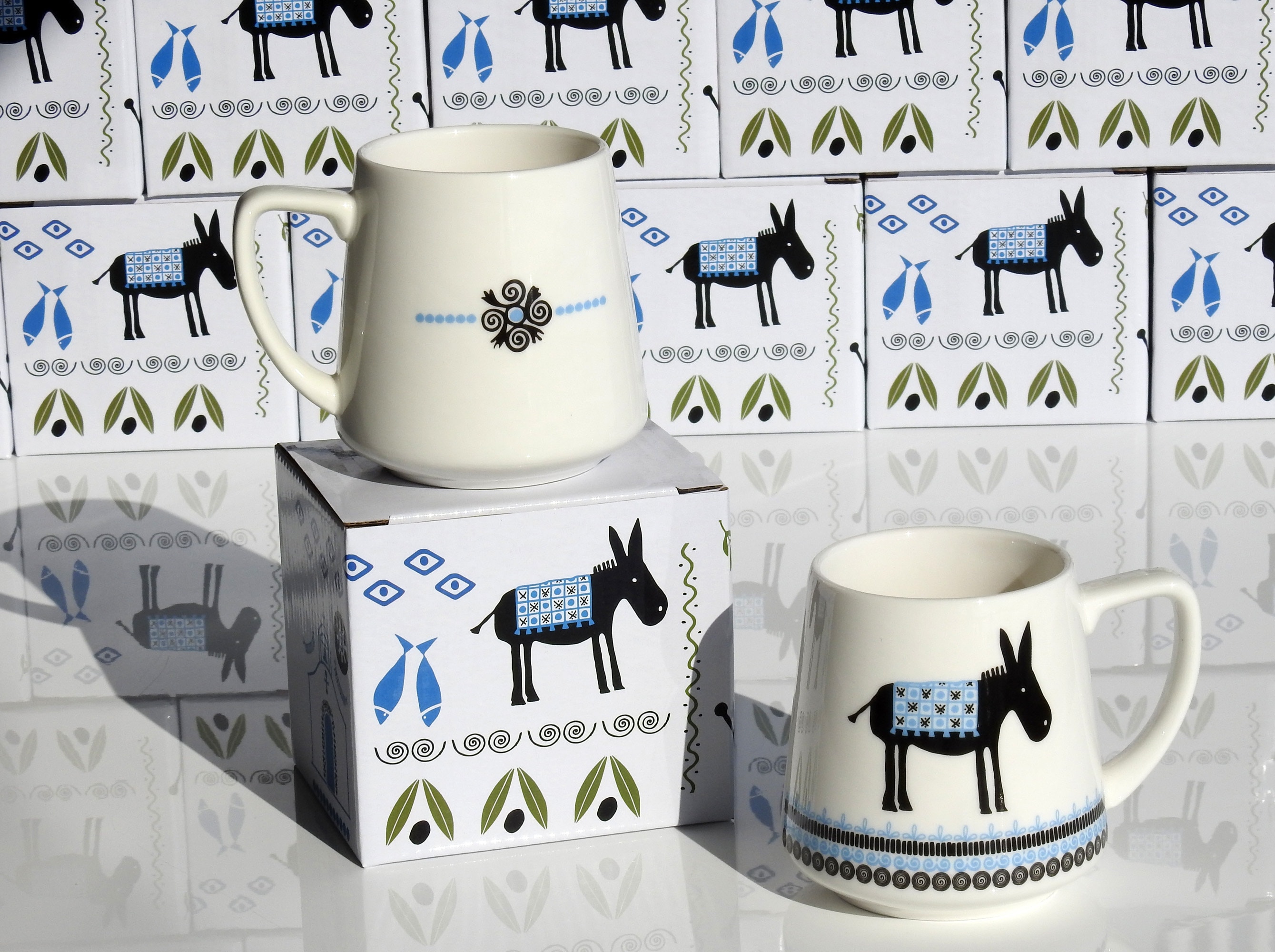 280ml Greek Donkey - Ceramic Mug - Greek Cup - Greek Mug - Greek 