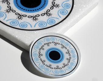 Plexiglass Magnet - Dainty Eye - Blue Eye - Greek Eye - Evil Eye