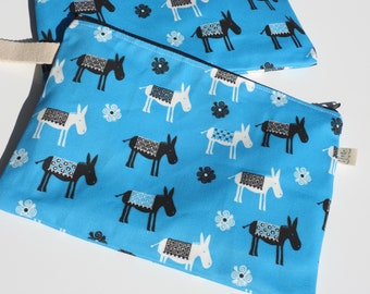 Borsa bagnata XL blu greco Donkey con fodera impermeabile - Borsa da bagno Donkey - Regalo greco - Regalo Donkey