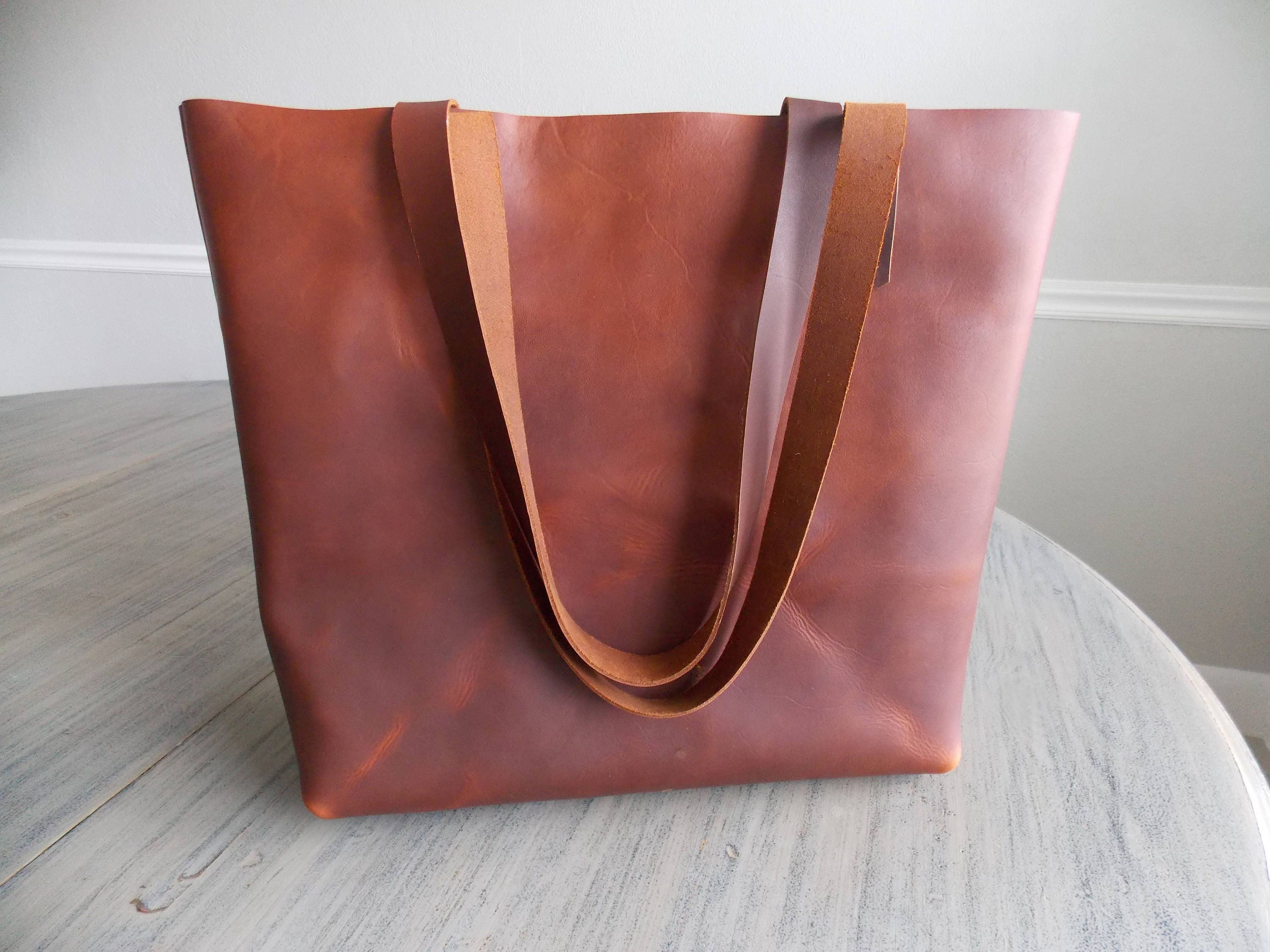 Womens Handmade Leather Tote Large Leather Handbag | Etsy