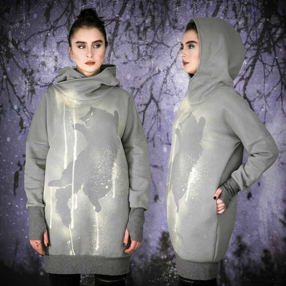 grey sweatshirt bleached