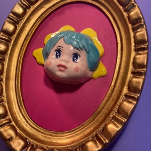 Magica Emi testa in ceramica, la maga dei cartoni animati giapponesi degli anni '80
