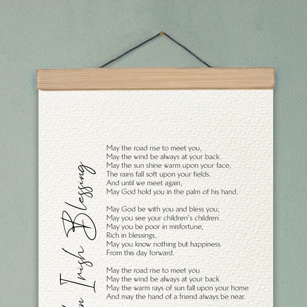 An Irish Blessing Print Framed - Calligraphy Print - Traditional Irish Gift for the Home - Irish Blessing Poem - House warming gift