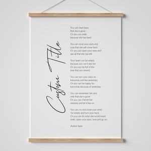 Custom Text Print Framed | Custom Quote Print | Customizable Print Unframed | Custom Poem Print | Personalized Printable
