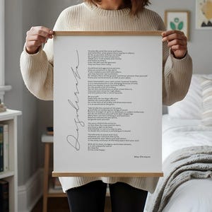 Desiderata Poem Print | Max Ehrmann Inspirational Poem Poster | Motivational Quote Wall Art | Spiritual Philosophy Gift