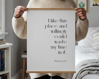 Shakespeare Quote Print, Home Sweet Home Wall Art - William Shakespeare Literary Gift | Inspirational Hamlet Decor