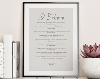 do it anyway framed art