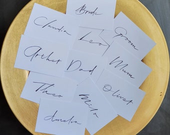 Personalised name place cards - Wedding placecards - Calligraphy Placement cards - Escort cards - Handwritten place settings
