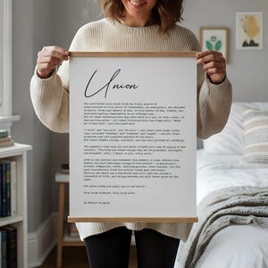 Custom Text Print | Personalized Quote Wall Art | Wedding Vows Gift | Song Lyrics Print | Bespoke Fine Art Typography