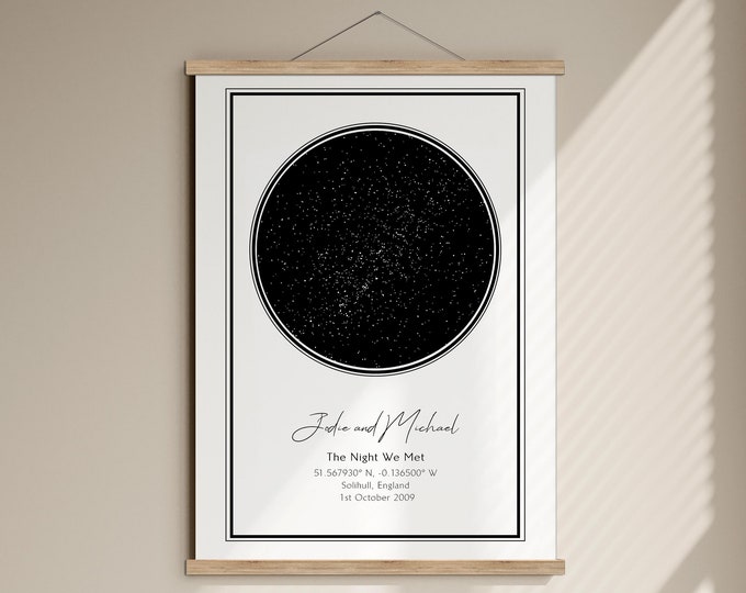Constellation Map, Star Map Print, Frames Available, Star Map Art, Custom Map Baby, Wedding Gift Couple, Anniversary Gift