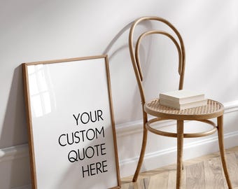 Custom Quote Print | Personalized Song Lyrics or Poem Wall Art