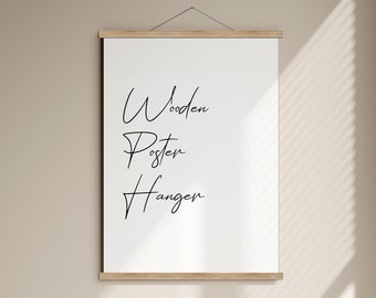 Oak Magnetic Poster Hanger, Art Print Wall Hanging
