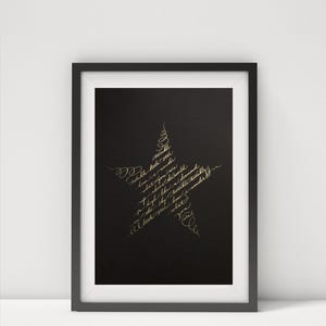 Twinkle Twinkle Little Star Nursery Print New Baby Gift, Gender Neutral Baby Gift, Neutral Baby Shower Gift, Birth Announcement Wall Art