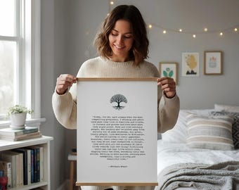 Hermann Hesse Print, Hesse Trees Quote - Nature Wall Art | Fine Art Typography | Mindfulness Gift | Tree Lover Decor