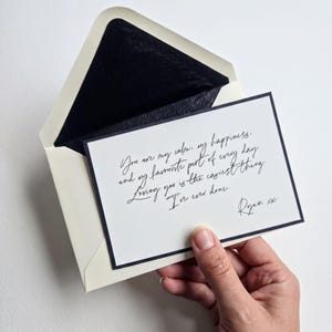 Personalised Handwritten Note Card With Tissue Lined Envelope | Client Thank You Gift | Luxury Business Correspondence