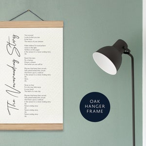 The Neverending Story Song Print Lyrics Stranger Things Poster Dustin and Suzie Song Print Never ...