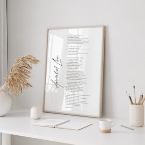Poema de Annabel Lee, poema de amor romántico, regalo para ella, regalo de aniversario para amantes, regalo para novia / esposa Impresión enmarcada de Edgar Allan Poe