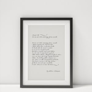 Sonnet 116 Shakespeare Framed Calligraphy Print William Shakespeare Let me not to the marriage of true minds print wedding gift Poster image 8