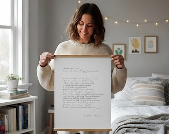 Sonnet 116 Calligraphy Print | Shakespeare | Let Me Not To The Marriage | Wedding Wall Art | Literary Typography Print