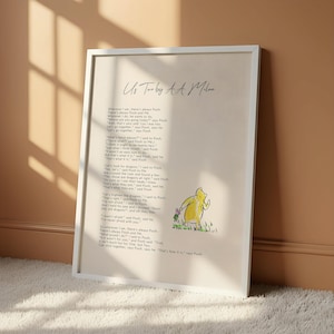 Impressão "Nós Dois" de A. A. Milne | Arte de Parede com Citação do Ursinho Pooh | Decoração de Quarto Infantil e Família com Poesia | Impressão de Arte Clássica de Poesia